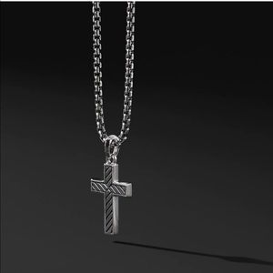 David Yurman EXOTIC STONE CROSS WITH BLACK ONYX